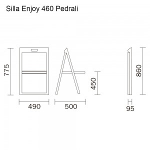 Silla Enjoy 460 de Pedrali. Sillas de diseño. Sillas plegables para terrazas.