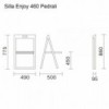 Silla Enjoy 460 de Pedrali. Sillas de diseño. Sillas plegables para terrazas.