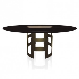 Mesa Imperial Ring de Bontempi. Mesa con sobre giratorio de diseño italiano.