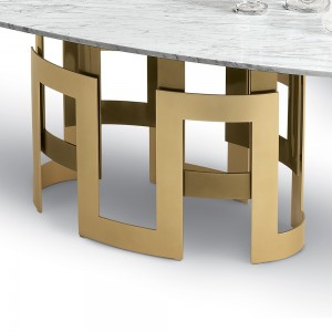 Mesa Imperial Rectangular Mármol de Bontempi. Muebles de diseño italiano.