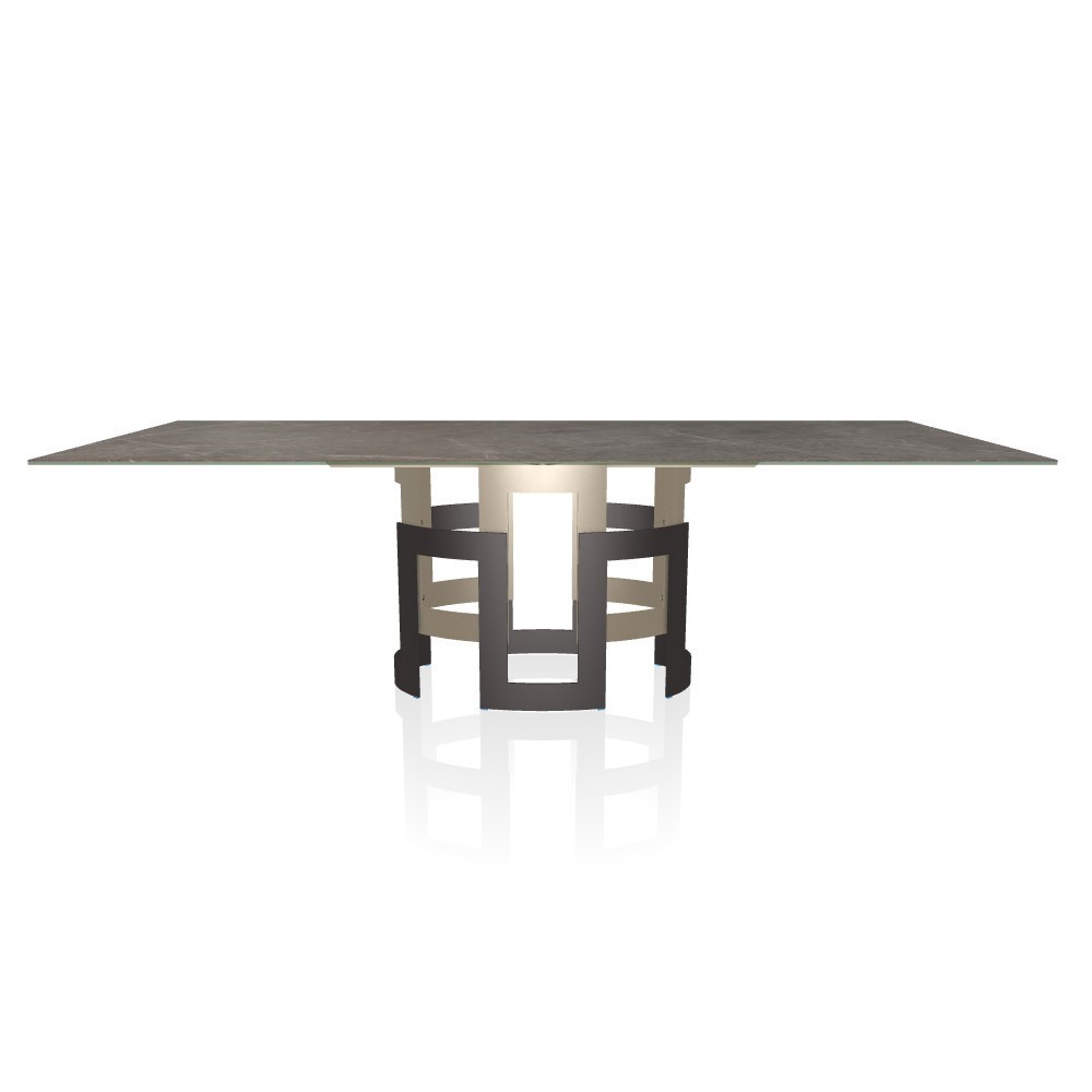Mesa Imperial Rectangular Mármol de Bontempi. Muebles de diseño italiano.