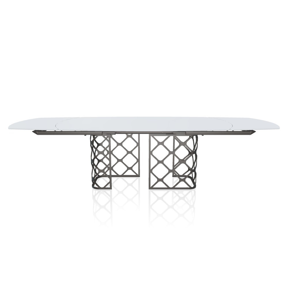 Mesa Majesty Cantos Redondeados Extensible de Bontempi. Muebles modernos italianos.