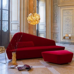 Pouf Verlaine Driade. Elegantes muebles tapizados para el hogar. Poufs modernos.