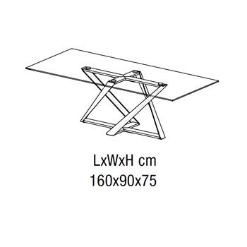 Mesa Millennium Rectangular Cristal de Bontempi. Muebles modernos italianos.