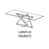 Mesa Millennium Rectangular Cristal de Bontempi. Muebles modernos italianos.