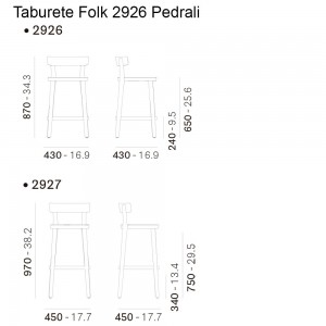 Taburete Folk Caña de Pedrali. Taburetes de diseño. Taburetes para cocina.