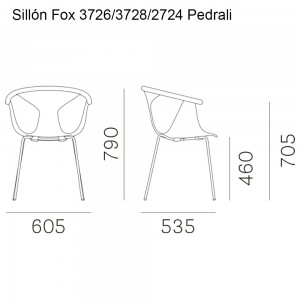 Sillón Fox 3726 de Pedrali. Sillones modernos para hogar y contract.