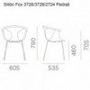 Sillón Fox 3726 de Pedrali. Sillones modernos para hogar y contract.