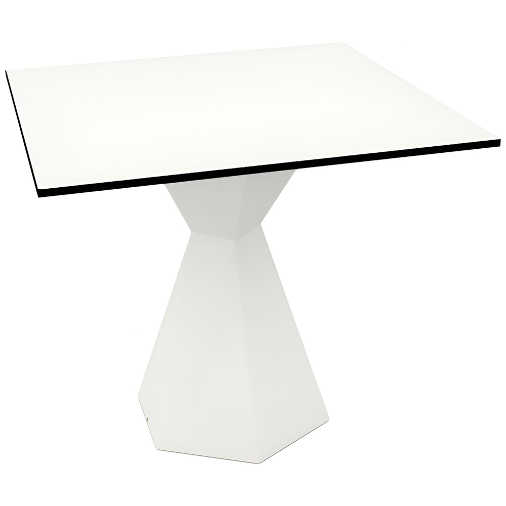 Mesa Vertex Cuadrada con Luces Led y Tablero en Resina Termoestable