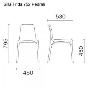 Silla Frida 752 de Pedrali. Sillas de diseño. Sillas de madera modernas.