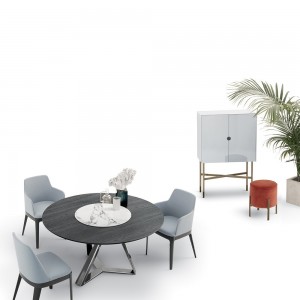 Mesa Millennium Ring de Bontempi. Mesa con sobre giratorio de diseño italiano.