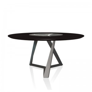 Mesa Millennium Ring de Bontempi. Mesa con sobre giratorio de diseño italiano.