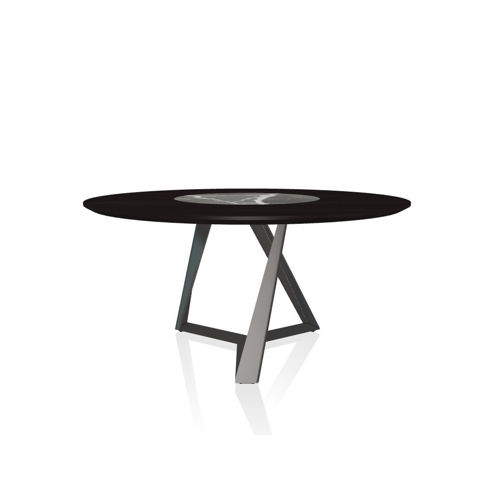 Mesa Millennium Ring de Bontempi. Mesa con sobre giratorio de diseño italiano.
