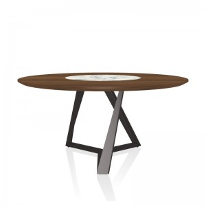 Mesa Millennium Ring de Bontempi. Mesa con sobre giratorio de diseño italiano.