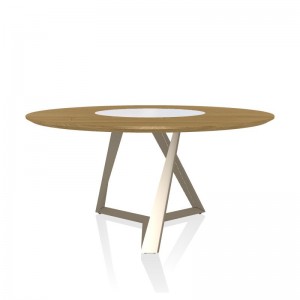 Mesa Millennium Ring de Bontempi. Mesa con sobre giratorio de diseño italiano.