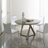 Mesa Millennium Redonda de Bontempi. Mesas de comedor modernas de diseño.