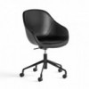 Silla AAC 155 de aluminio y polipropileno tapizada de Hay ideal para las oficinas.