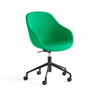 Silla AAC 155 de aluminio y polipropileno tapizada de Hay ideal para las oficinas.
