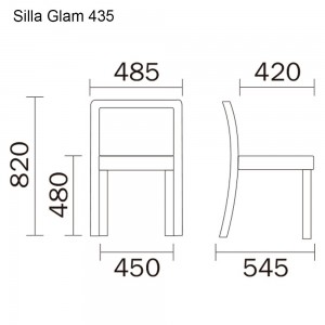 Silla Glam 435 de Pedrali. Sillas de diseño. Sillas tapizadas de salón.