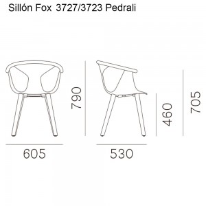 Sillón Fox 3727/3723 Pedrali