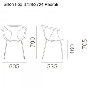 Sillón Fox 3728/3724 Pedrali