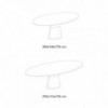 Mesa Podium Elíptica de Bontempi. Muebles italianos modernos. Mesas de diseño.