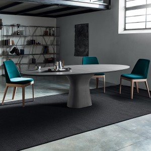 Mesa Podium Elíptica de Bontempi. Muebles italianos modernos. Mesas de diseño.