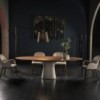 Mesa Podium Elíptica de Bontempi. Muebles italianos modernos. Mesas de diseño.