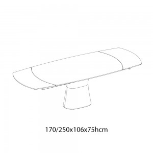 Mesa Podium Extensible de Bontempi. Mesas de comedor extensibles de diseño.
