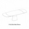 Mesa Podium Extensible de Bontempi. Mesas de comedor extensibles de diseño.