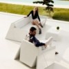 Sofá Rest Módulo Central con luz LED y Tejido Náutico | Diseño Vondom
