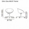 Sillón Gliss 966/2 de Pedrali. Sillas de diseño. Sillas giratorias con ruedas.