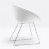 Sillón Gliss 930 de Pedrali. Sillas de diseño moderno. Sillones de cuero.