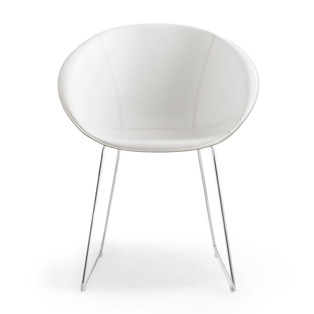 Sillón Gliss 930 de Pedrali. Sillas de diseño moderno. Sillones de cuero.