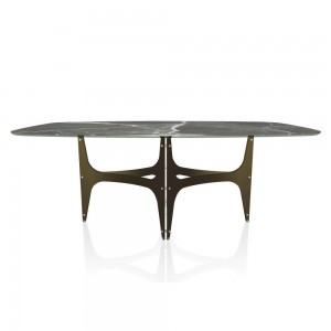Mesa Universe Cantos Redondeados de Bontempi. Mesas de comedor de diseño italiano.