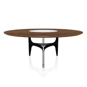 Mesa Universe Ring de Bontempi. Mesa con sobre giratorio de diseño italiano.