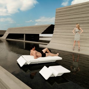 Tumbona Rest Reclinable de Diseño con Tecnología Interior Led | Vondom