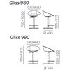 Taburete Gliss 980 de Pedrali. Taburetes de diseño. Taburetes modernos.