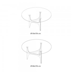 Mesa Universe Redonda Madera o Mármol de Bontempi.  Mesas de comedor modernas de diseño italiano.