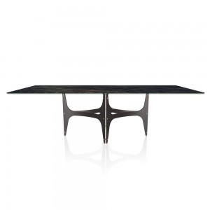 Mesa Universe Rectangular Mármol de Bontempi.  Mesas de comedor de diseño italiano.