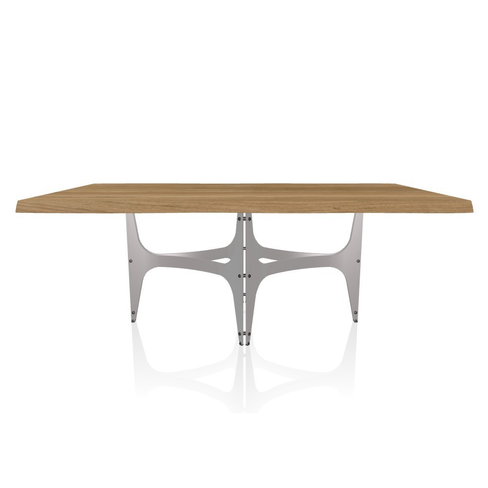 Mesa Universe Rectangular Madera/Mármol de Bontempi. Mesas de comedor de diseño.