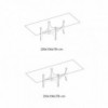 Mesa Universe Rectangular Cristal de Bontempi.  Mesas de comedor de diseño.
