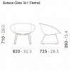 Butaca Gliss 341 de Pedrali. Butacas de diseño. Butacas tapizadas modernas.