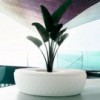 Macetero Banco Isla Vases con Tejido Náutico y Sistema de Autorriego