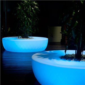 Macetero Banco Light Isla Vases con Luz Led Interior y Autorriego