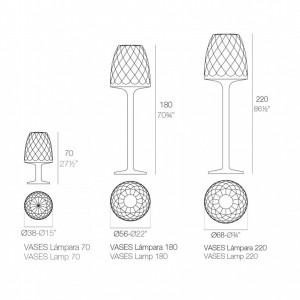 Lámpara pie Vases de Vondom