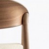 Sillón Héra 2865 de Pedrali. Sillas de diseño de madera con asiento tapizado.