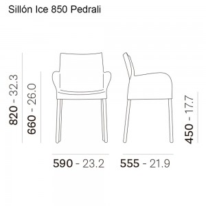 Sillón Ice 850 de Pedrali. Sillones de diseño. Sillones para jardines.
