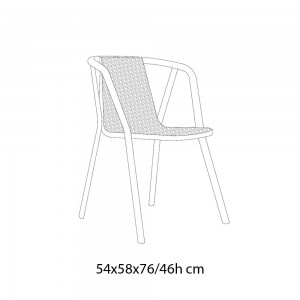 Silla Ines Outdoor de Bontempi. Sillas de diseño para terrazas y jardines.