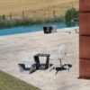 Mesita Puf Pattern Outdoor de Bontempi. Mesita auxiliar o puf para patios o terrazas.